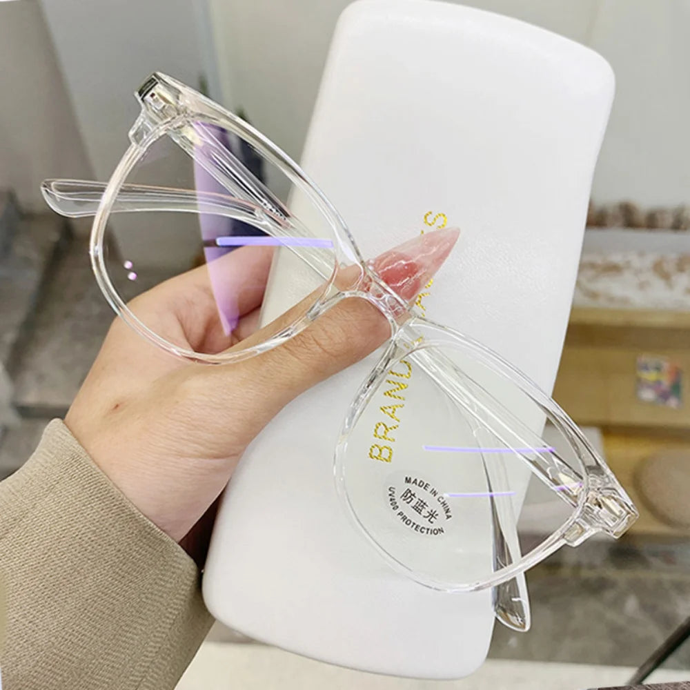 Transparent Finished Myopia Glasses